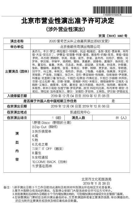 2020爱奇艺尖叫之夜